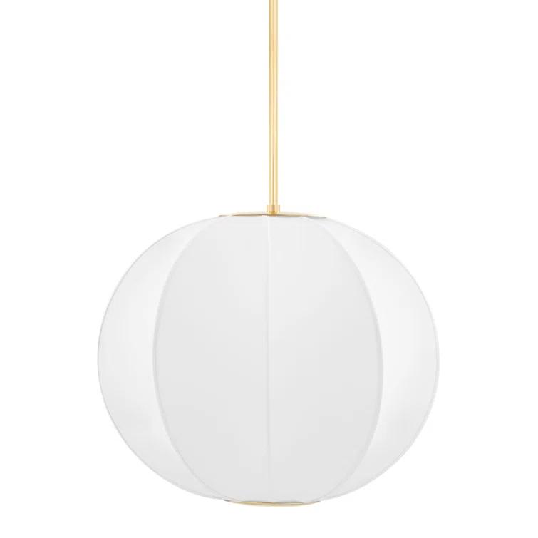 Nguyen Pendant Light - White and Brass / Small