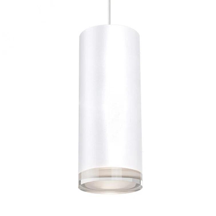 White Crystal LED Cylinder Pendant Light