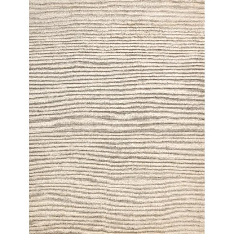 Kaza Hand-Knotted Wool Light Silver/Ivory Area Rug