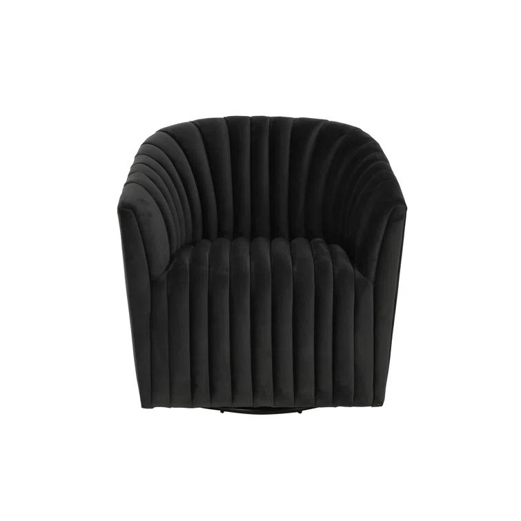 Upholstered Swivel Barrel Chair