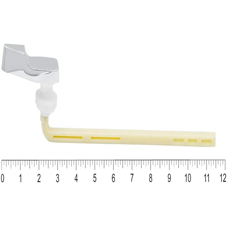 Avalon Toilet Handle Tank Lever With Adjustable Plastic Arm Replacement Kit , Single Flush Action, Adjustable Toilet Lever, Front Mount Handle, Polished Chrome, 9 Inch, For Mansfield Lever
