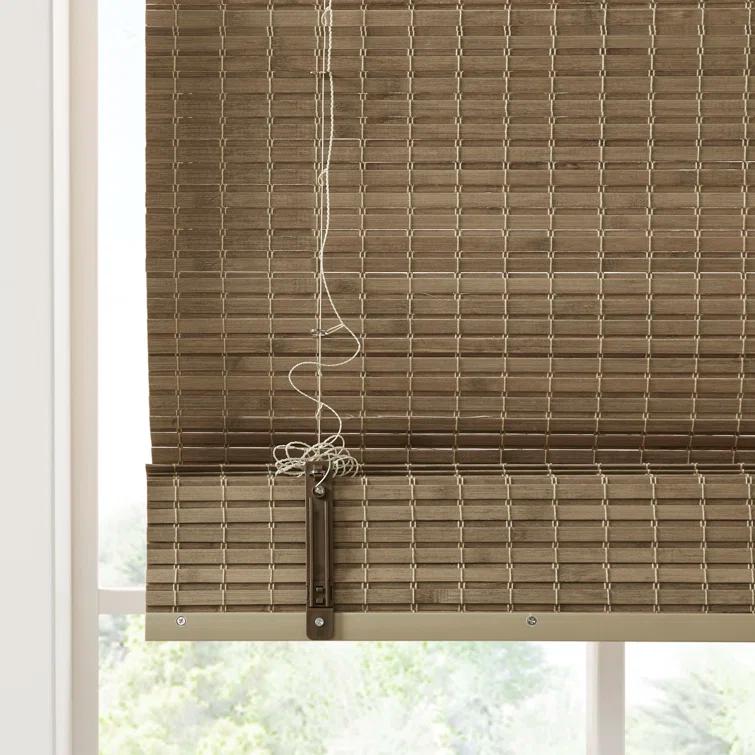 Eastfield Semi - Sheer Bamboo Light Filtering Single Roman Shade 64"L