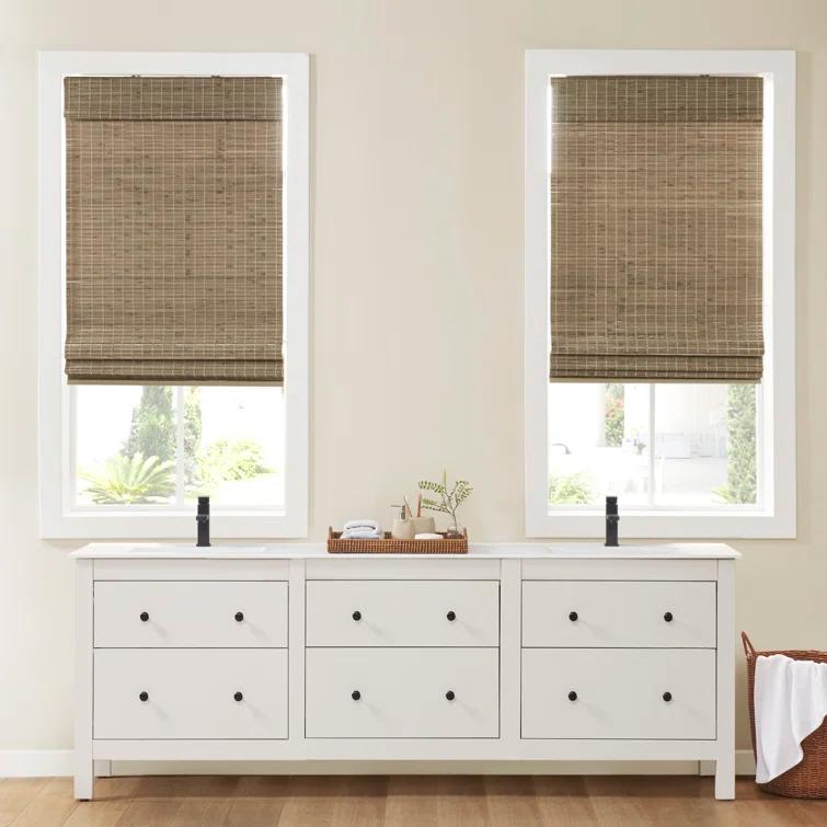 Eastfield Semi - Sheer Bamboo Light Filtering Single Roman Shade 64"L