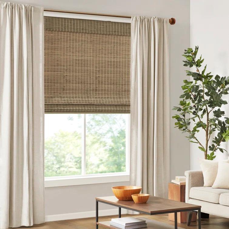 Eastfield Semi - Sheer Bamboo Light Filtering Single Roman Shade 64"L