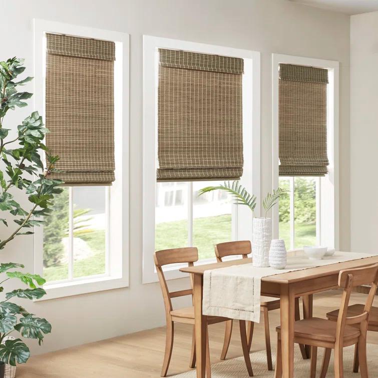 Eastfield Semi - Sheer Bamboo Light Filtering Single Roman Shade 64"L