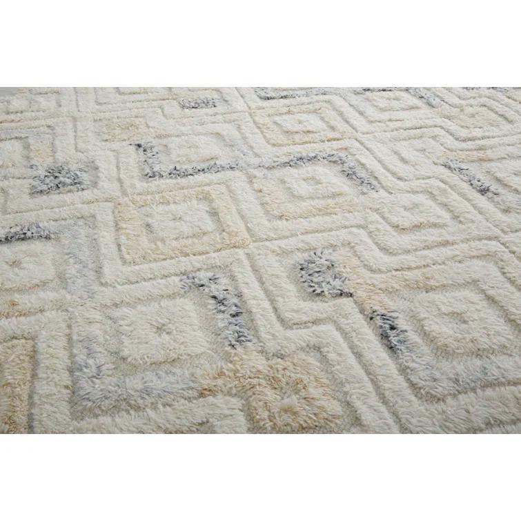 Nomadic Blue Diamond 8' x 10' Hand Tufted Wool Area Rug