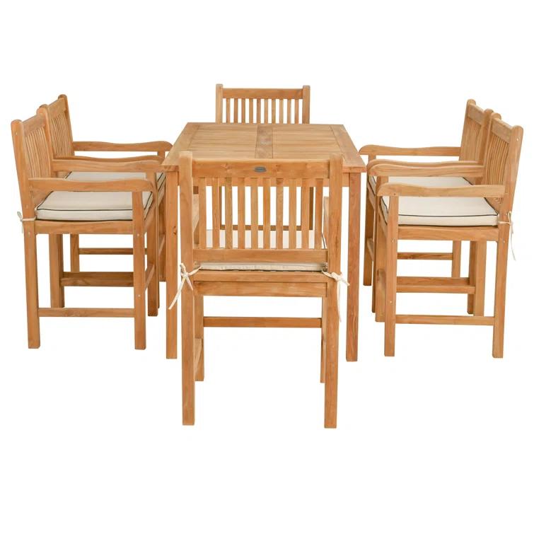 6 - Person Rectangular Outdoor Dining Set with Cushions