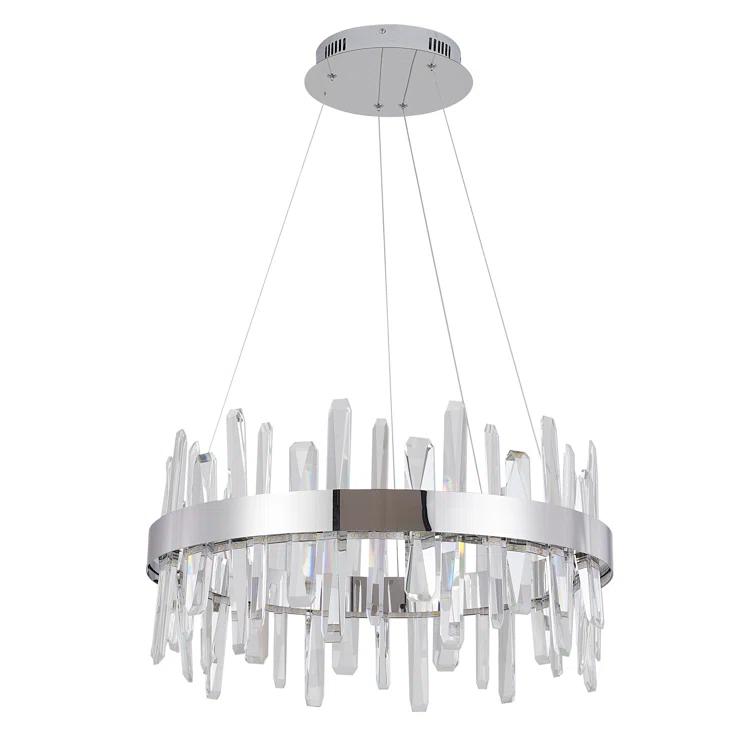 Bethel International LED Chandelier  Chrome Stainless Steel & Crystal