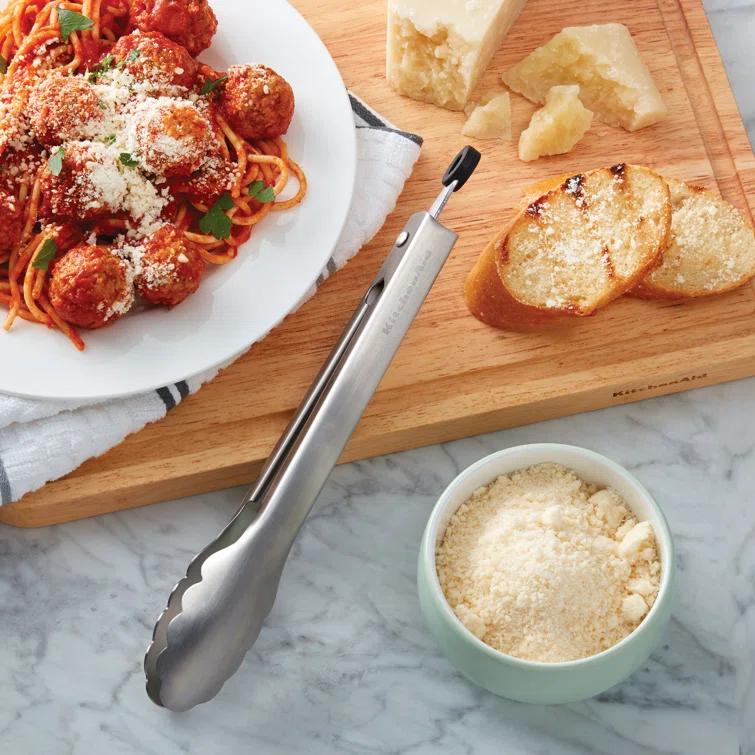 KitchenAid® KitchenAid® Gourmet Stainless Steel Serving Tongs with Hang Hook and Secure Closing Lock, 9 Inch