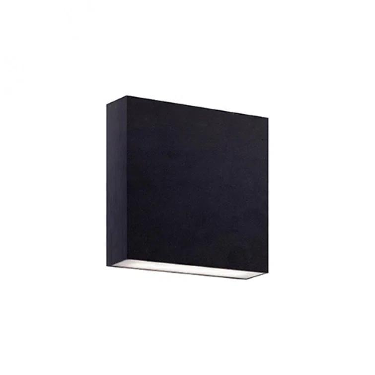Sleek Cast Aluminum 5.5" Black Dimmable LED Wall Sconce