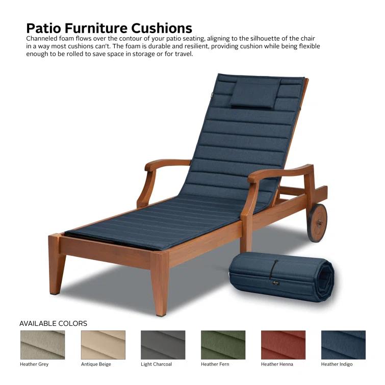 Outdoor Chaise Lounge Cushion