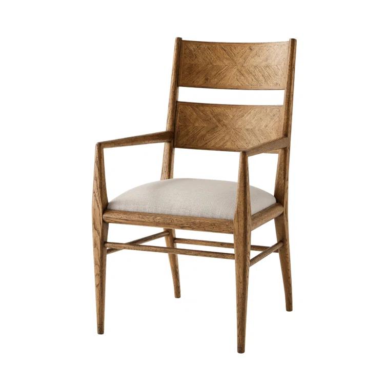 Nova 19.25'' H Upholstered Oak Armchair