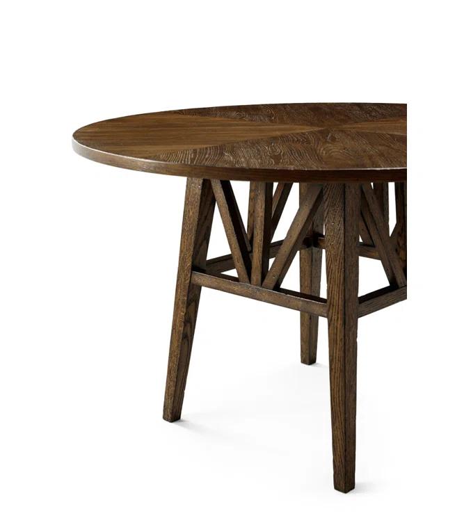 Nova Oak Round Solid Wood Base Dining Table