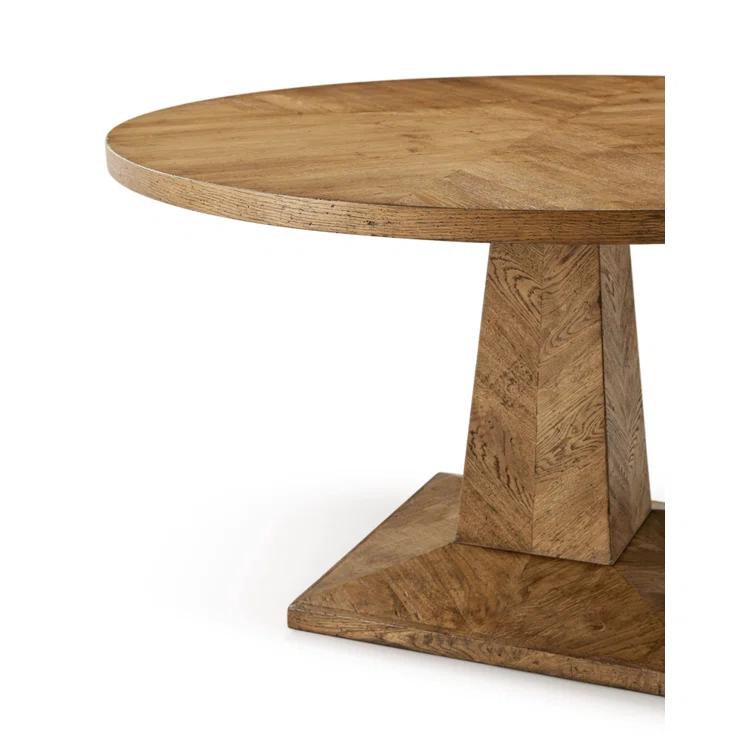 Nova Oak Round Solid Wood Base Dining Table
