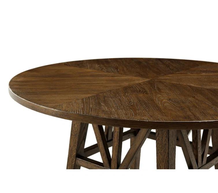 Nova Oak Round Solid Wood Base Dining Table