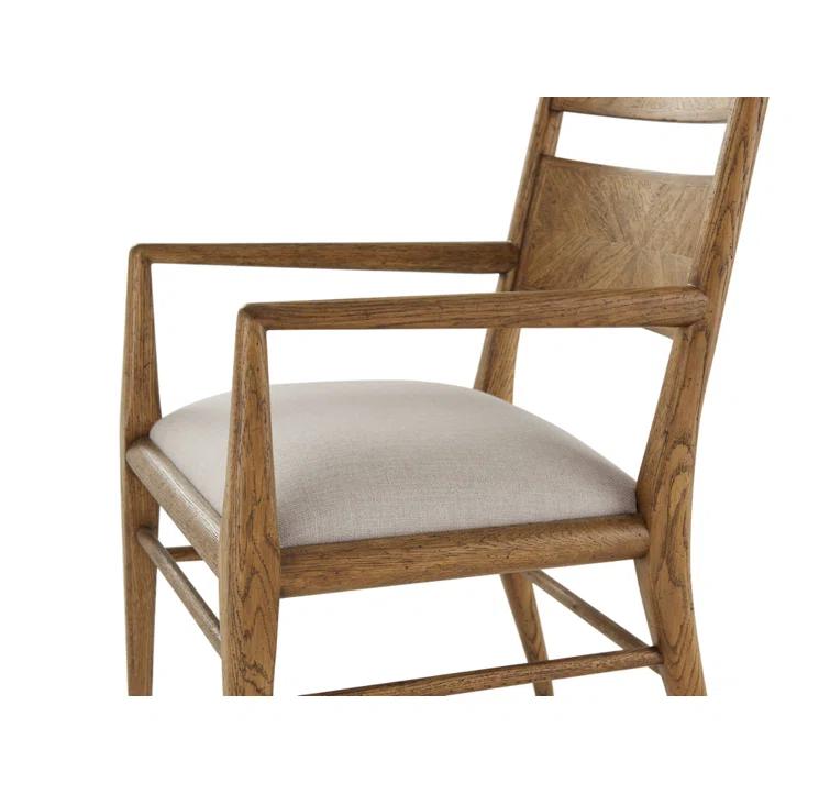 Nova 19.25'' H Upholstered Oak Armchair