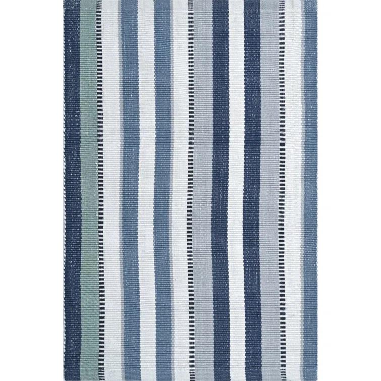 Bristol Flatweave Blue/Teal/Ivory Recycled PET Indoor/Outdoor Rug