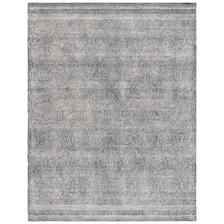 Abstract ABT340 Handmade Indoor Area Rug - Ivory/Chocolate - 8'x10' - Safavieh