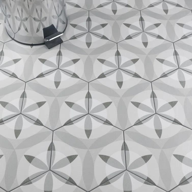 Hexatile 7"x 8" Porcelain Moroccan Wall & Floor Tile