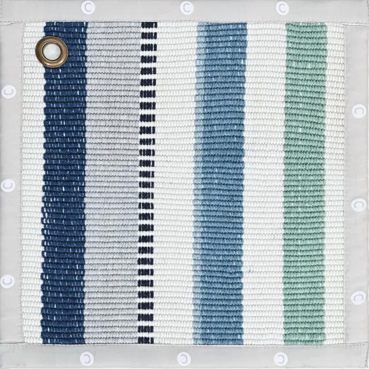 Bristol Flatweave Blue/Teal/Ivory Recycled PET Indoor/Outdoor Rug