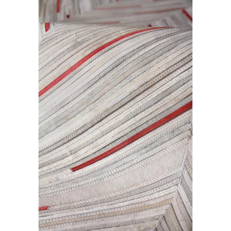 Natural Hide Cowhide Chevron Area Rug