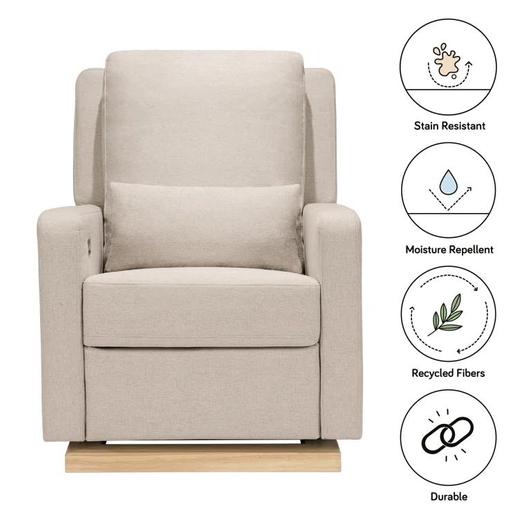 Sigi Electronic Recliner And Glider In Eco-Performance Fabric With USB Port | Water Repellent & Stain Resistant