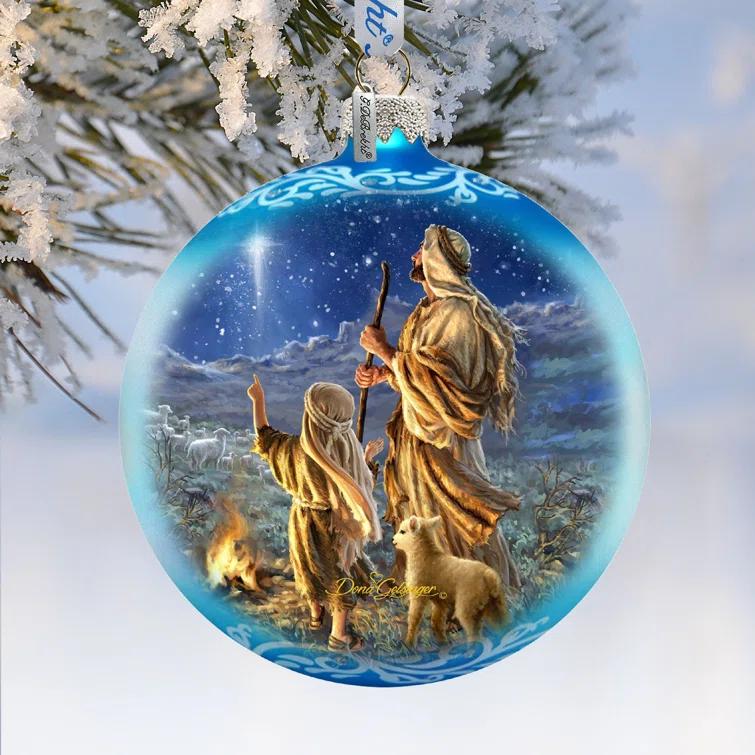 G Debrekht Holiday Splendor Glass Animals Ball Ornament