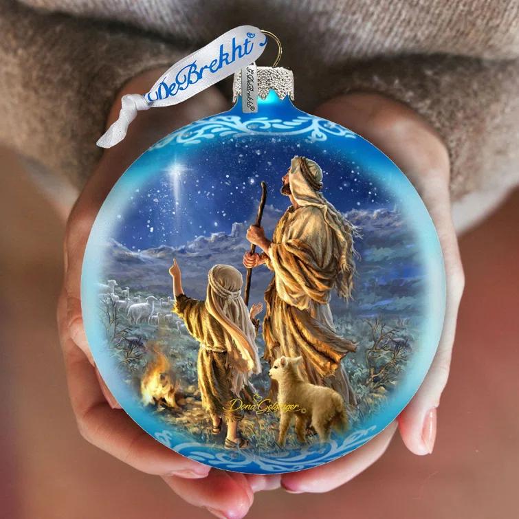 G Debrekht Holiday Splendor Glass Animals Ball Ornament