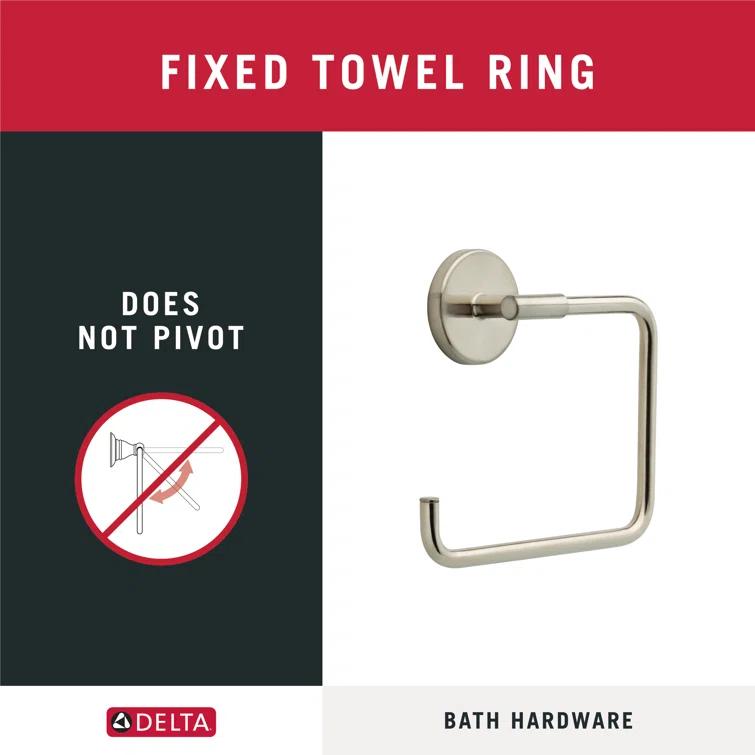Trinsic Wall Mount Square Open Towel Ring Bath Hardware Accessory