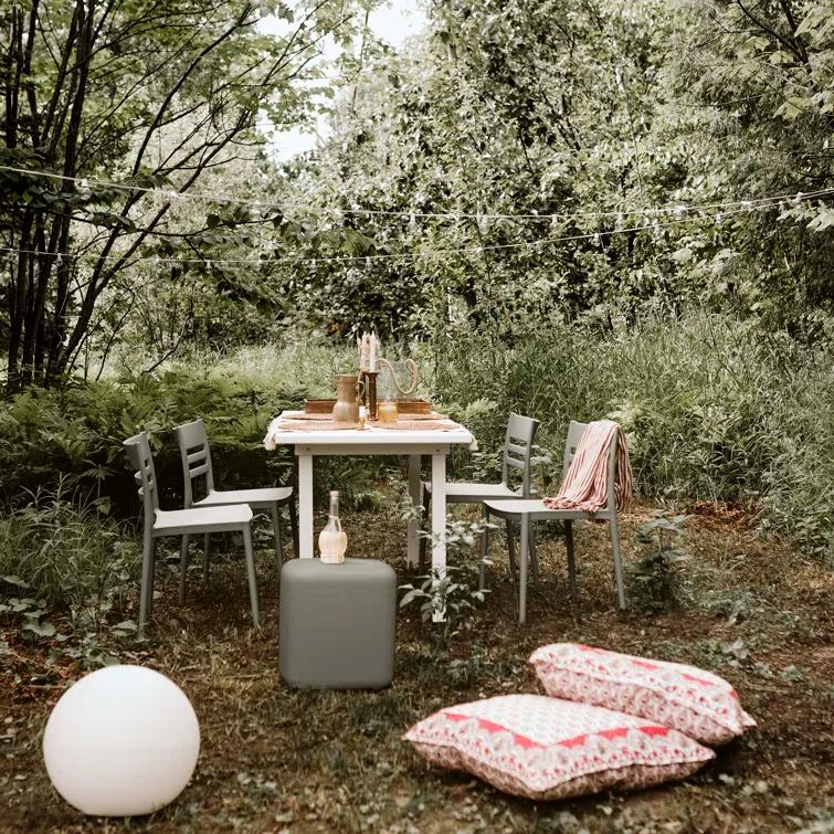 Dalya 16'' Plastic / Acrylic Outdoor Side Table