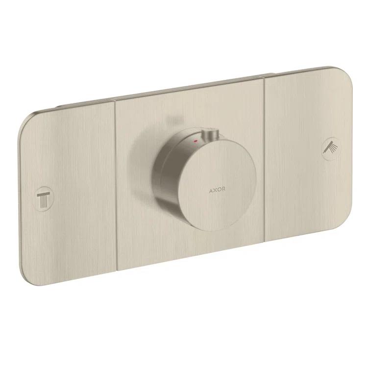 Modern 3-Handle 3" Wide Thermostatic Shower Valve Trim