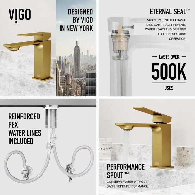 Dunn 6" H Single Handle Single Hole Bathroom Faucet