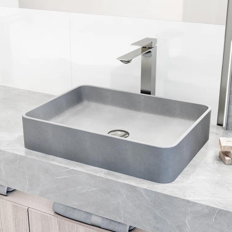 Dunn 11" H Single Handle Vessel Sink Bathroom Faucet