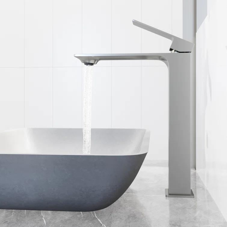 Dunn 11" H Single Handle Vessel Sink Bathroom Faucet