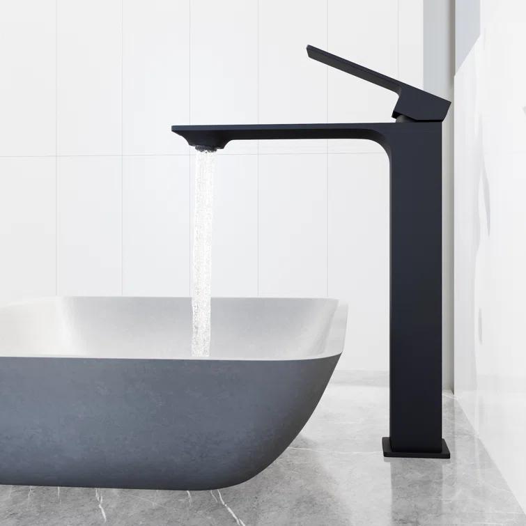 Dunn 11" H Single Handle Vessel Sink Bathroom Faucet