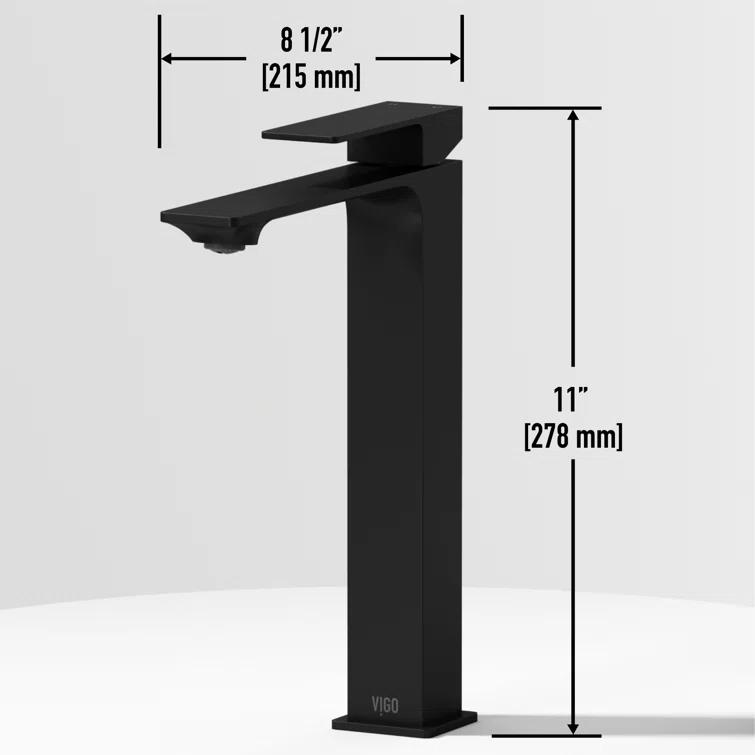 Dunn 11" H Single Handle Vessel Sink Bathroom Faucet