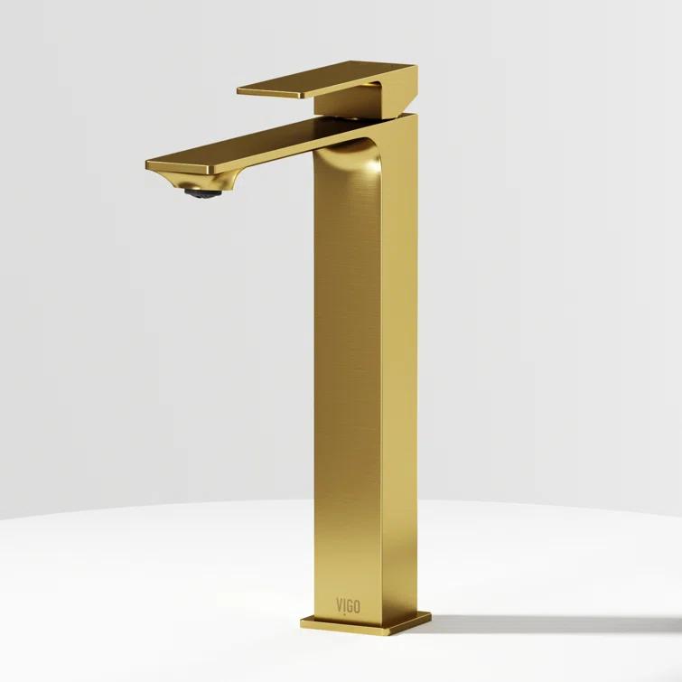 Dunn 11" H Single Handle Vessel Sink Bathroom Faucet