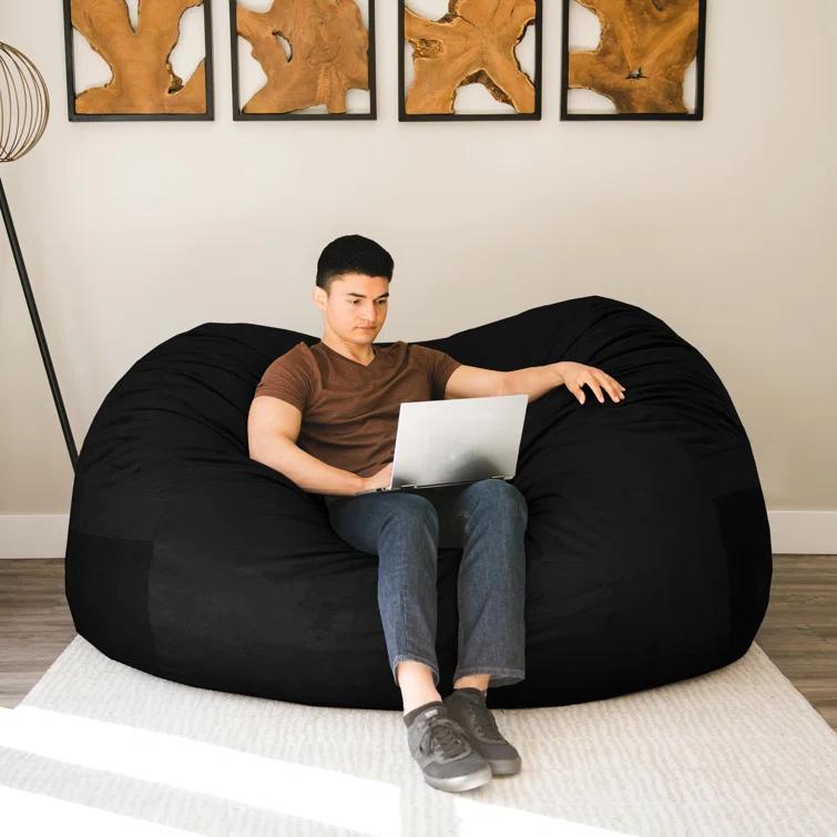 Big Joe Giant Foam Filled Bean Bag Sofa with Soft Removeable Cover