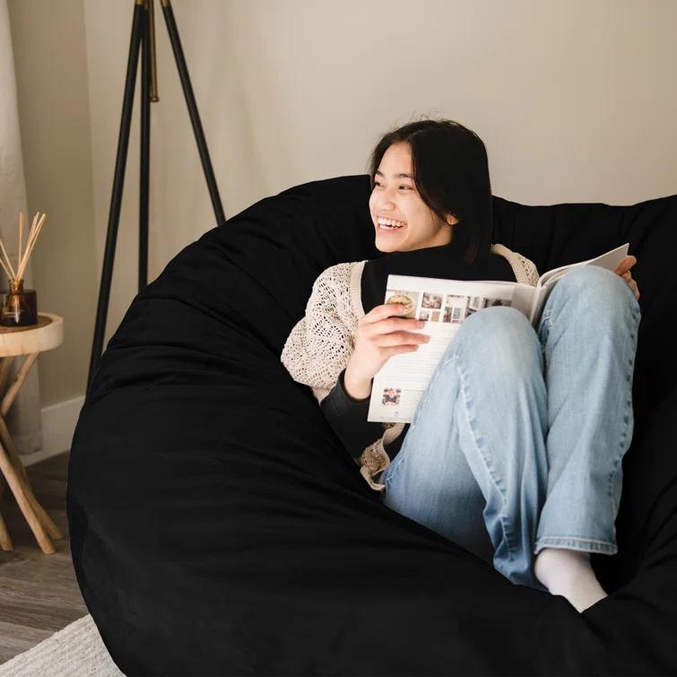 Big Joe Giant Foam Filled Bean Bag Sofa with Soft Removeable Cover