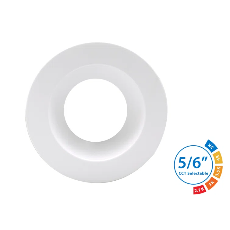 NICOR Lighting 6'' Selectable Color Temperature Dimmable Air-Tight IC Rated LED Retrofit Recessed Lighting Kit DLR56612120SWH