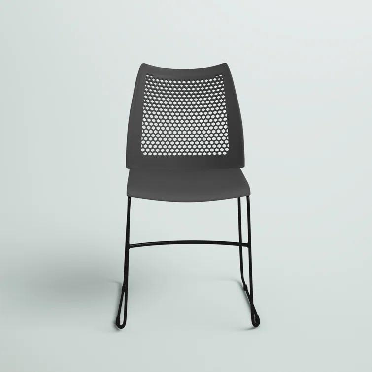 Flash Furniture Antonia 661 lb. Capacity Stack Chair with Air-Vent Back and Powder Coated Sled Base