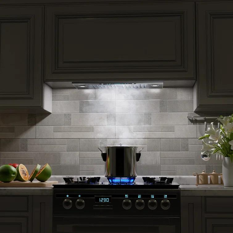 36'' VIKIO 900 Cubic Feet Per Minute Ducted Insert Range Hood with Baffle Filter and Light Included