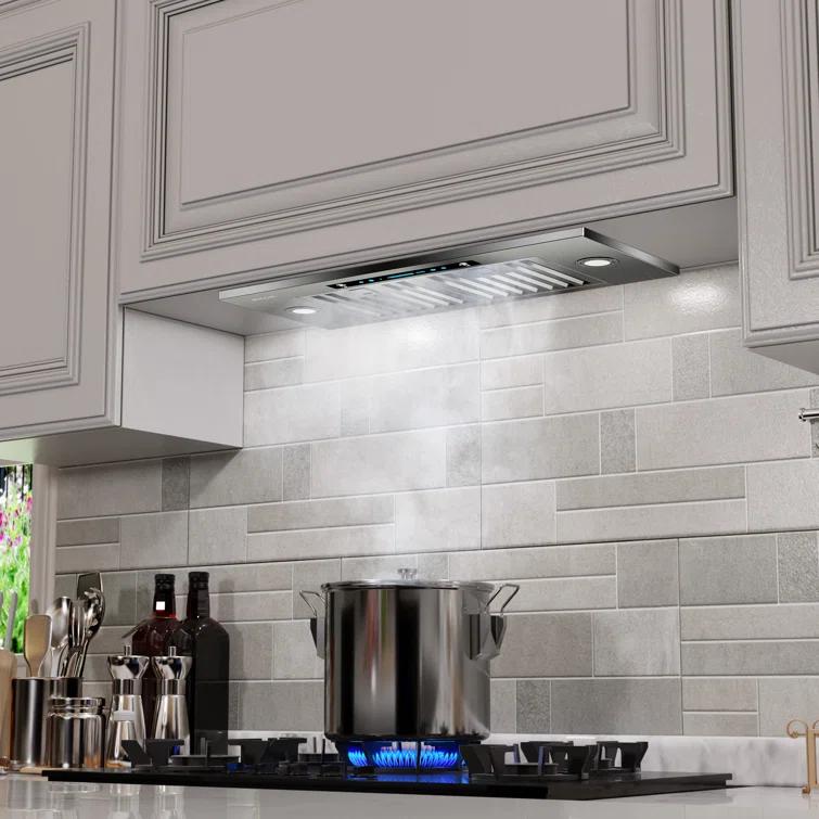 36'' VIKIO 900 Cubic Feet Per Minute Ducted Insert Range Hood with Baffle Filter and Light Included