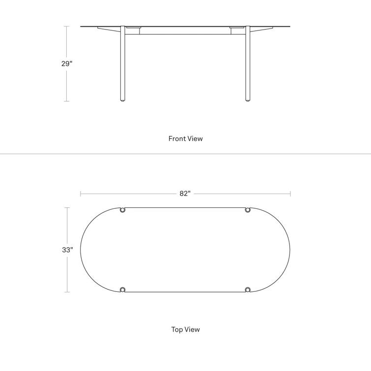 Comeuppance Oval Metal Outdoor Dining Table