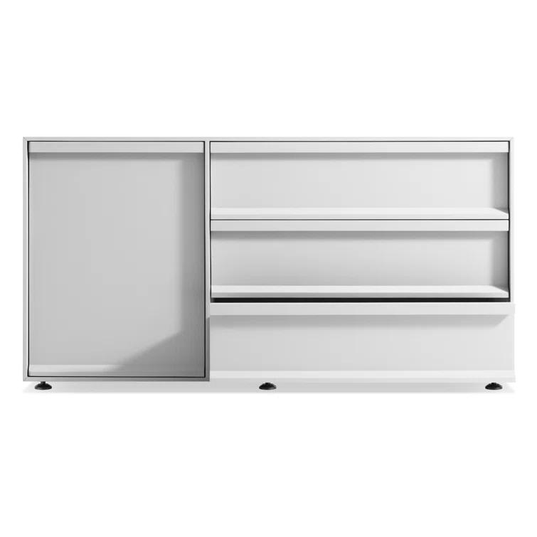 Superchoice White 1 Door/3 Drawer Modern Credenza
