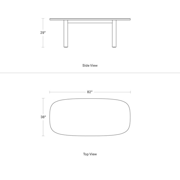 Good Times Oval Solid Wood Top Dining Table