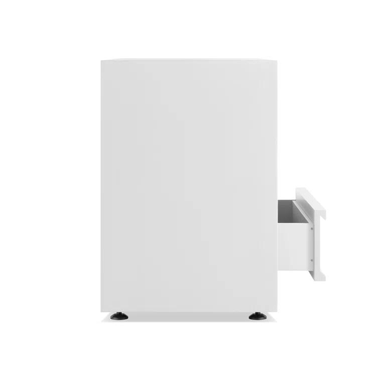 Superchoice White 1 Door/3 Drawer Modern Credenza