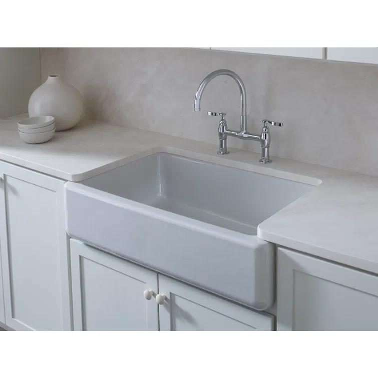 Whitehaven® Self-Trimming 36" L x 22" W Farmhouse Kitchen Sink