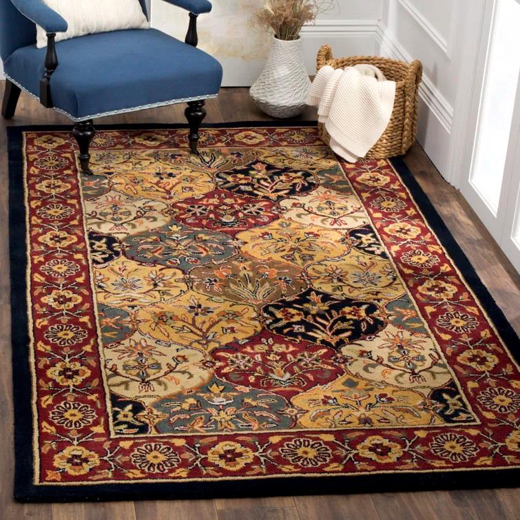 Heritage HG510 Hand Tufted Area Rug - Multi/Navy - 5'x8' - Safavieh.