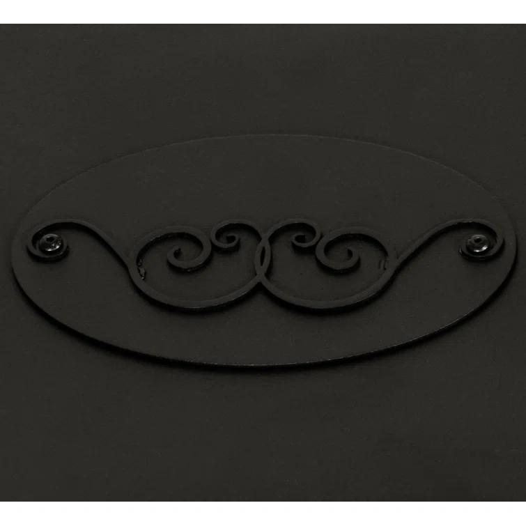 Black Wrought Iron 5-Light Chandelier with Acrylic Shades